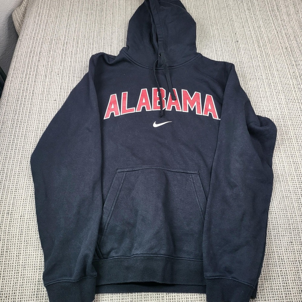 Alabama Crimson Tide Hoodie Mens Small Black‎ NCAA Football Nike Sweatshirt